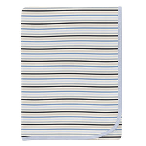 Kickee Pants-Print Swaddling Blanket-Rhyme Stripe