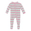 Kickee Pants-Print Footie with 2 Way Zipper-Make Believe Stripe