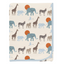 Kickee Pants-Print Swaddling Blanket-Natural Just So Animals