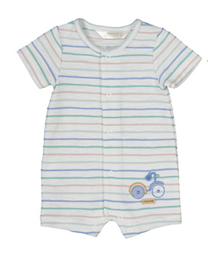 Mayoral-Short Romper-Stripe Jade