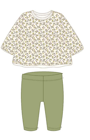Mayoral-Legging Set-Olive Leaves