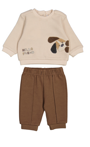 Mayoral-Knit Set-Brown Dog