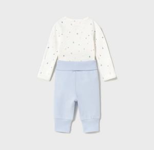 Mayoral-Knit Set-Blue Polka Dots