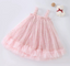 Stardust and Glitter-Star Ruffle Tulle Dress-Light Pink