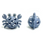 Three Hearts-Silicone 3D Funny Crab Teether-Slate