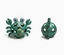 Three Hearts-Silicone 3D Funny Crab Teether-Teal