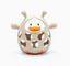 Three Hearts-Silicone 3D Funny Duck Teether-Beige
