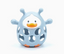 Three Hearts-Silicone 3D Funny Duck Teether-Slate