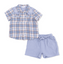 Angel Dear -Short Sleeve Western Pearl Snap Shirt With Casual Short