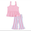 Angel Dear -Peplum Tank With Wide Leg Pant-Stars and Stripes