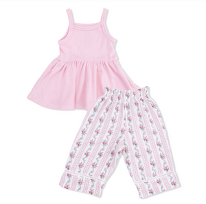 Angel Dear-Tank And Smocked Muslin Waist Pants-Winding Roses Stripe