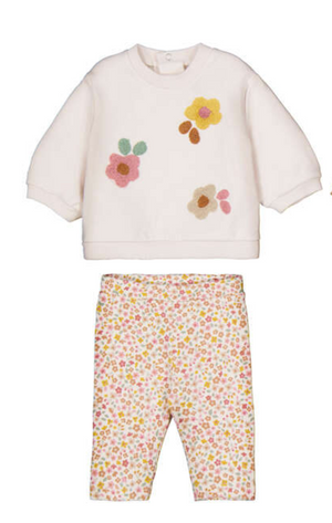 Mayoral-Legging Set-Oat Large Flowers