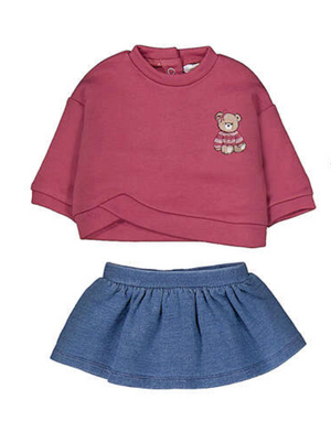 Mayoral-Skirt Set-Plum