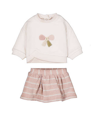 Mayoral-Skirt Set-Heather Nude
