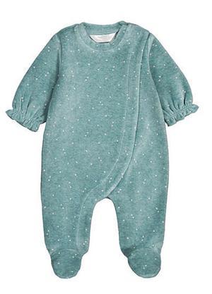 Mayoral-Velour Onesie-Mineral
