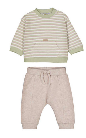 Mayoral-Knit Set-Stripe Bayleaf