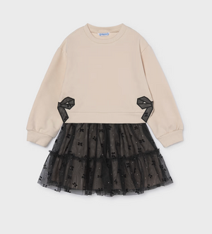 Mayoral-Tulle Skirt Set-Black