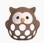 Three Hearts-Silicone 3D Owl Teether Silicone-Chocolate