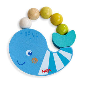 Haba-Wooden Whale Rattle & Grasping Toy