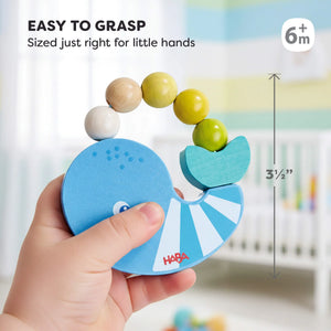 Haba-Wooden Whale Rattle & Grasping Toy