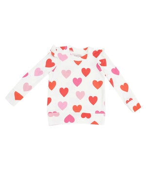 Angel Dear -Ruffle Shoulder Shirt-Big Hearts