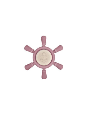 Three Hearts-Sailor Toy Silicone Teether Spinner-Dusty Rose
