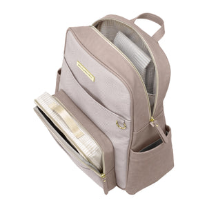 Petunia Pickle Bottom -Sync Backpack - Grey Matte Cable Stitch