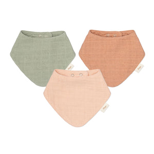 Crane Baby-Muslin Bib Set-Rose