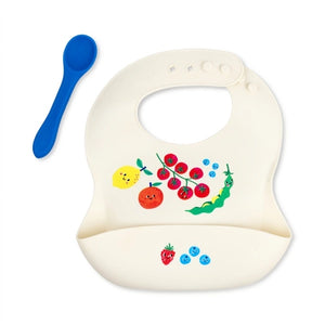 Ore - Fresh and Messy Silicone Bib and Spoon Set -Fruits & Veggies