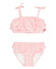 Ruffle Butts-Seersucker Bow Ruffle Bikini-Pink