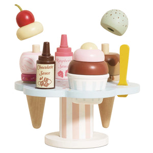 Le Toy Van-Wooden Ice Cream Stand & Toppings