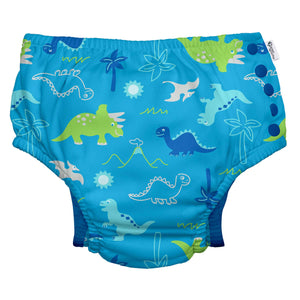 I Play - Swimsuit Diaper - Aqua Dinosaurs