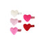 Bows Art-Felt Heart Clip Set