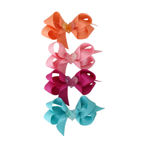 Bows Art-Glitter Heart Charm Toddler Bow