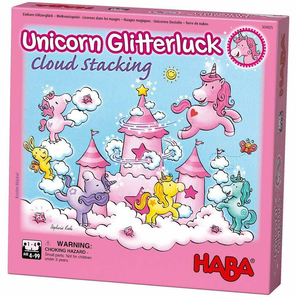 Haba - Unicorn Glitterluck - Cloud Stacking Game