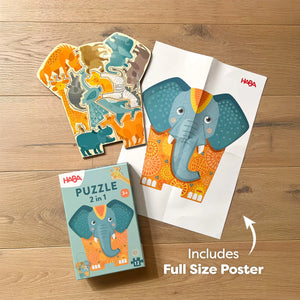 Haba-Elephant 2-in-1 Wooden Puzzle