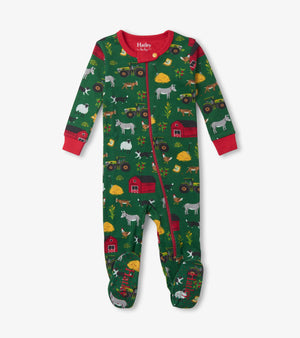 Hatley - On The Farm Organic Cotton Footed Coverall