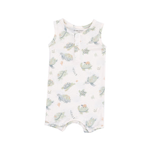 Angel Dear - Sleeveless Shortie Romper-Sea Turtles