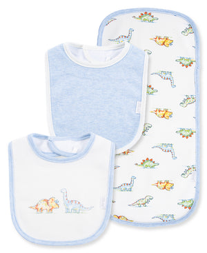 Little Me -Bib and Burp Cloth-Dinomite