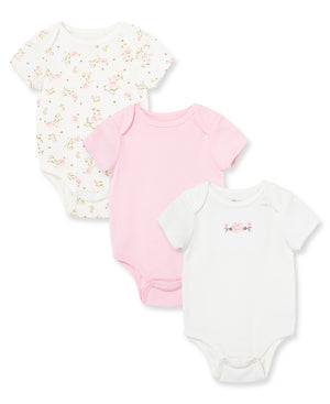 Little Me - Rose 3 Pack Bodysuits