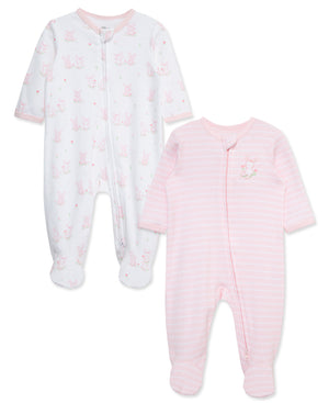 Little Me- 2 Pack Footies-Cuddly