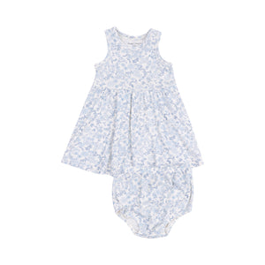 Angel Dear - Tank Dress & High Waisted Bloomers-Blue Calico Floral