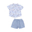 Angel Dear -Button Down Bamboo Polo And Muslin Short Set-Nautical Notebook