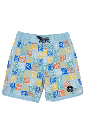 Feather 4 Arrow- Palm Check Boardshort