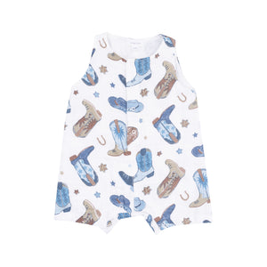 Angel Dear - Shortie Romper-Cowboy Boots