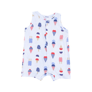 Angel Dear - Shortie Romper-American Ice Cream