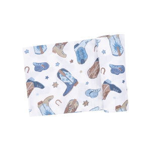 Angel Dear - Swaddle Blanket -Cowboy Boots