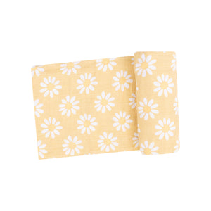 Angel Dear - Swaddle Blanket -Yellow Mod Daisy