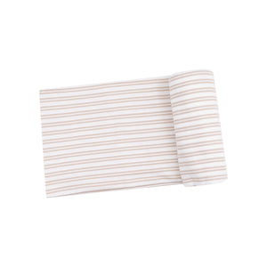 Angel Dear - Swaddle Blanket-Stripe Oxford Tan