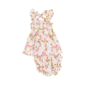 Angel Dear -Ruffle Strap Smocked Top And Diaper Cover-Magnolias